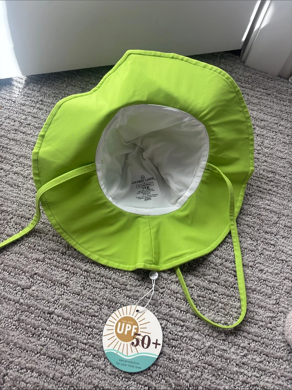 NWT Caden Lane UPF 50+ Solid Sun Hat in light palm green Baby Swim Hat Infant